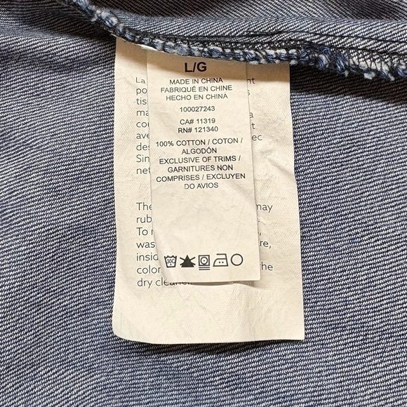 NEW, Dynamite, Long Denim Trench Coat, Size Large, Blue - Picture 7 of 11